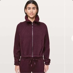 Lululemon Plush Times Jacket Heathered Dark Adobe / Dark Adobe